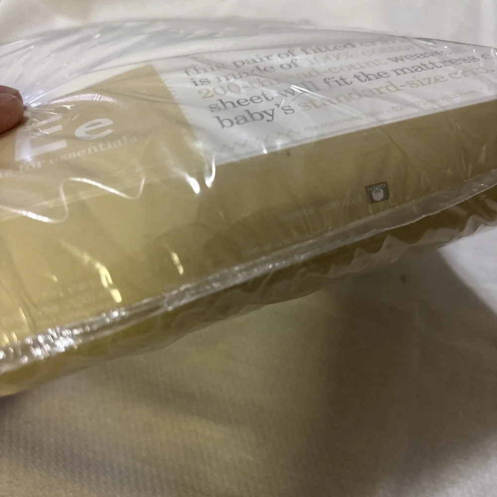 VTG 1999 Martha Stewart Baby 200 Thread Count 2 Fitted Crib Sheets white 28